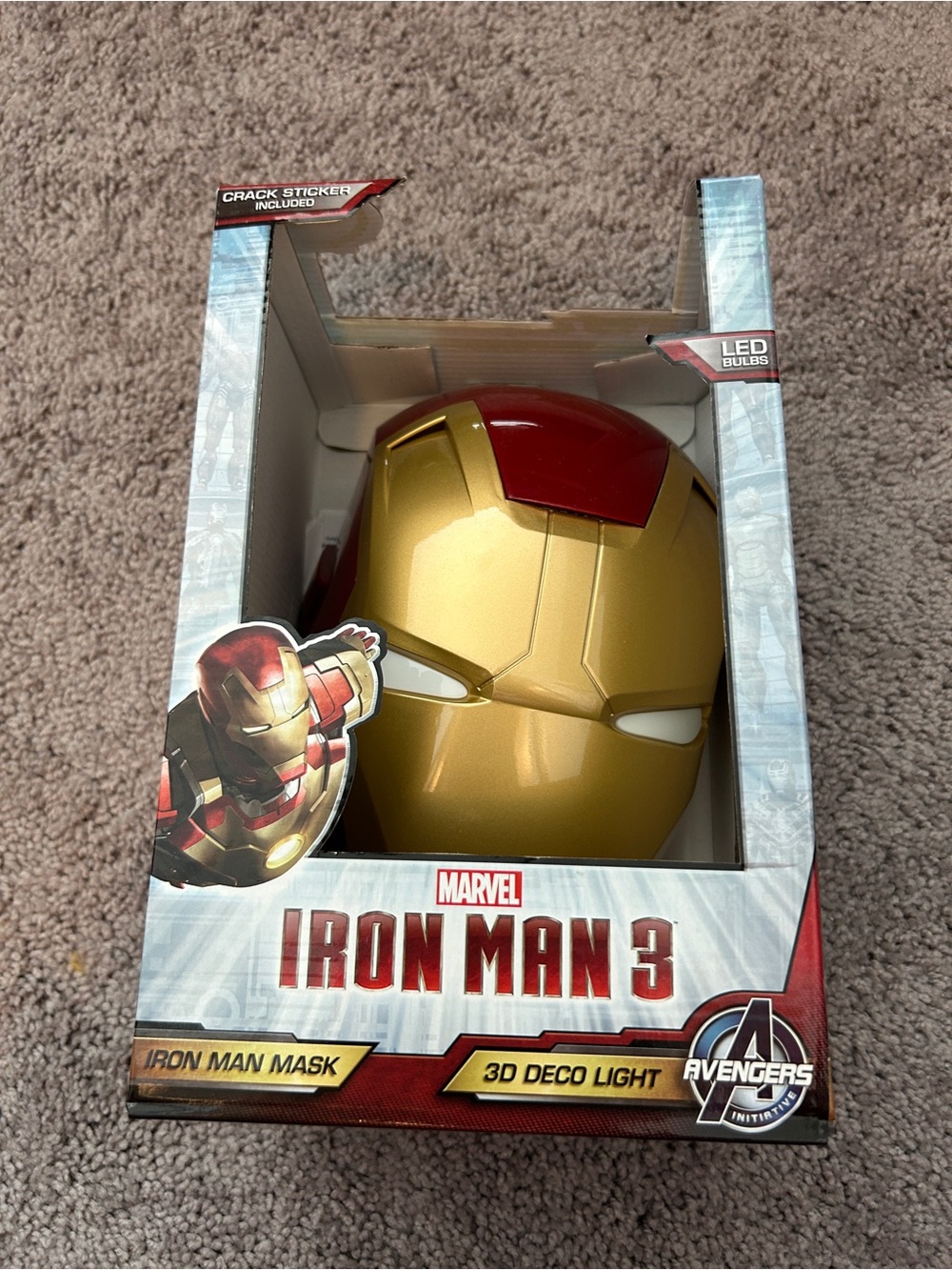 Marvel Iron Man 3 LED Mask - Gold & Red